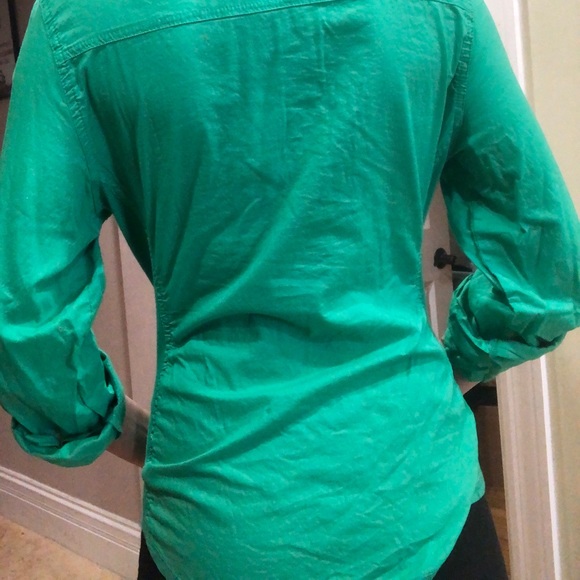 Old Navy M Green Button Down 3/4 Collared Shirt **PRICE DROP!!** - Picture 7 of 7